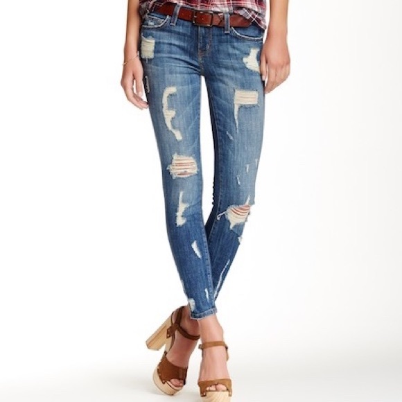 Blue Current /& Elliott The Stiletto Crop Skinny Jean w//Flocked Dots 24